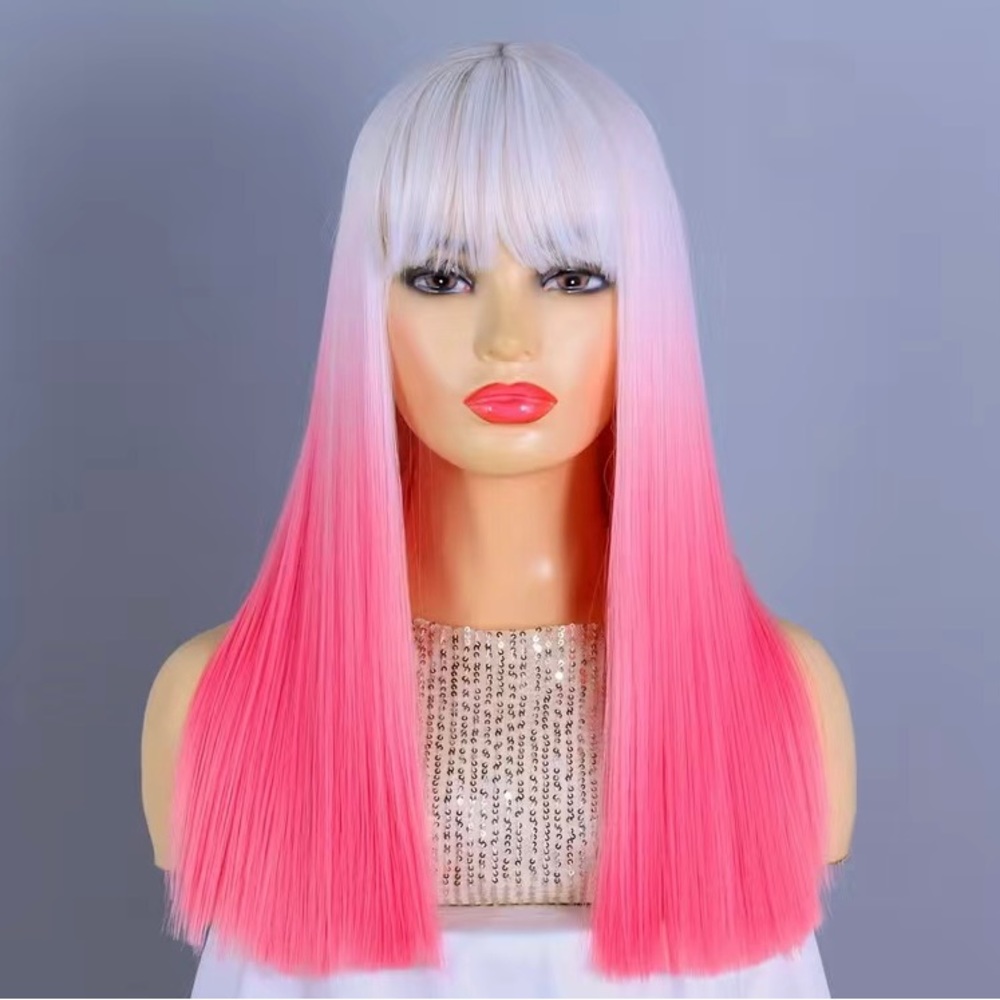 Pink Ombré Synthetic Wig